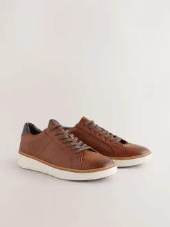 Lichtbruin - Wedged Smart Casual Longline Trainers