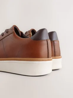 Lichtbruin - Wedged Smart Casual Longline Trainers