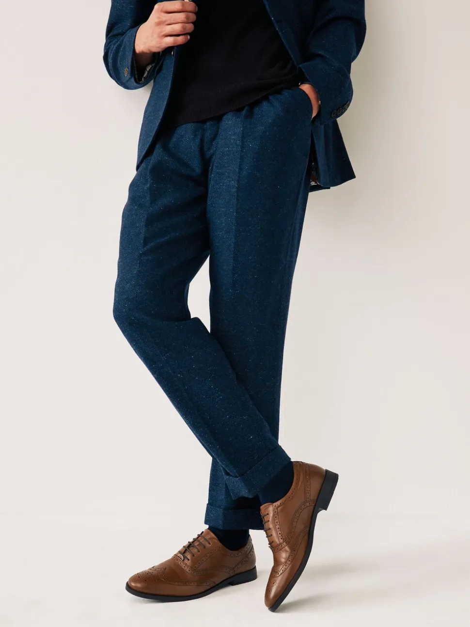 Lichtbruin - Wijde pasvorm - Leren Oxford brogues