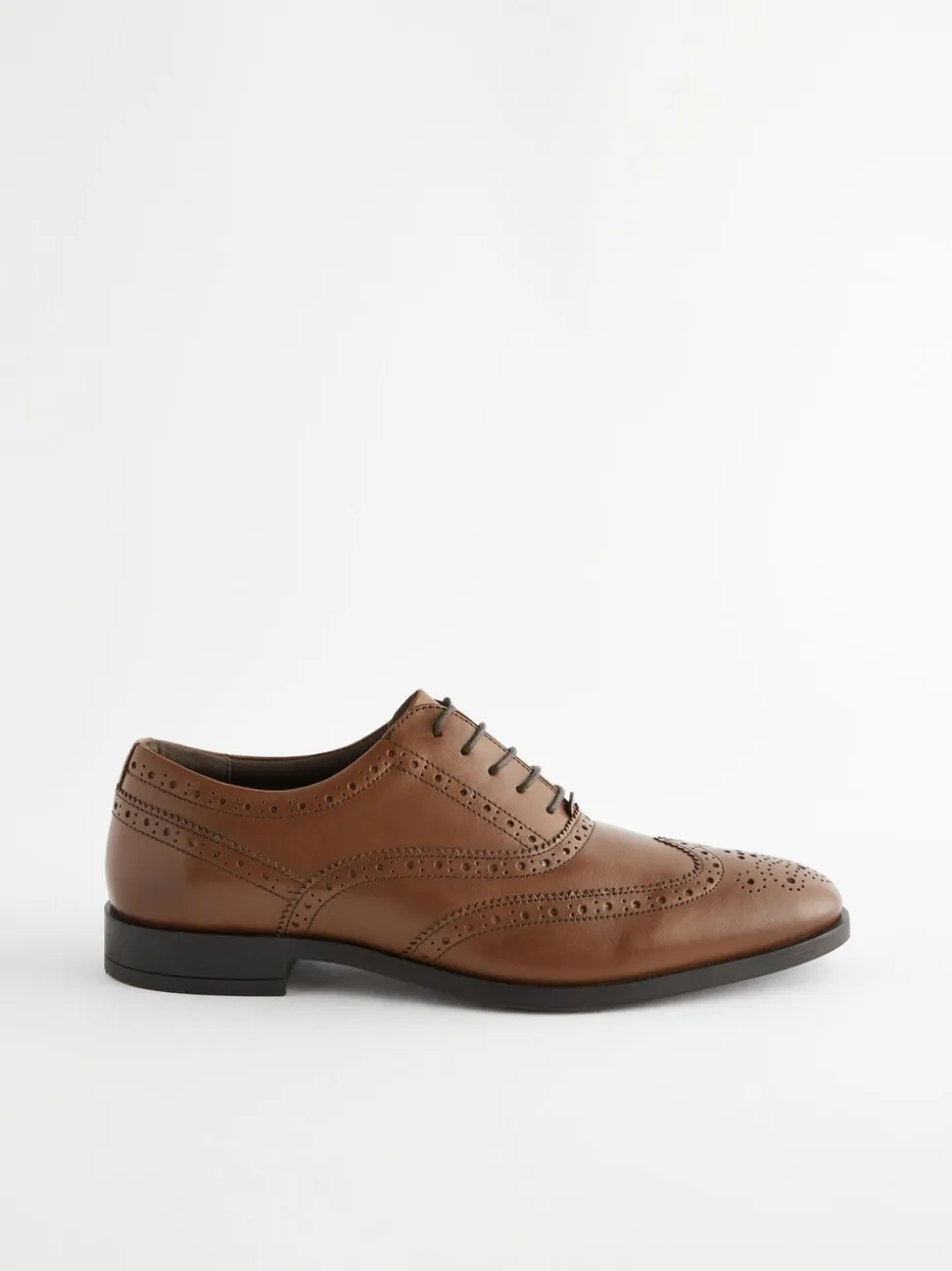 Lichtbruin - Wijde pasvorm - Leren Oxford brogues