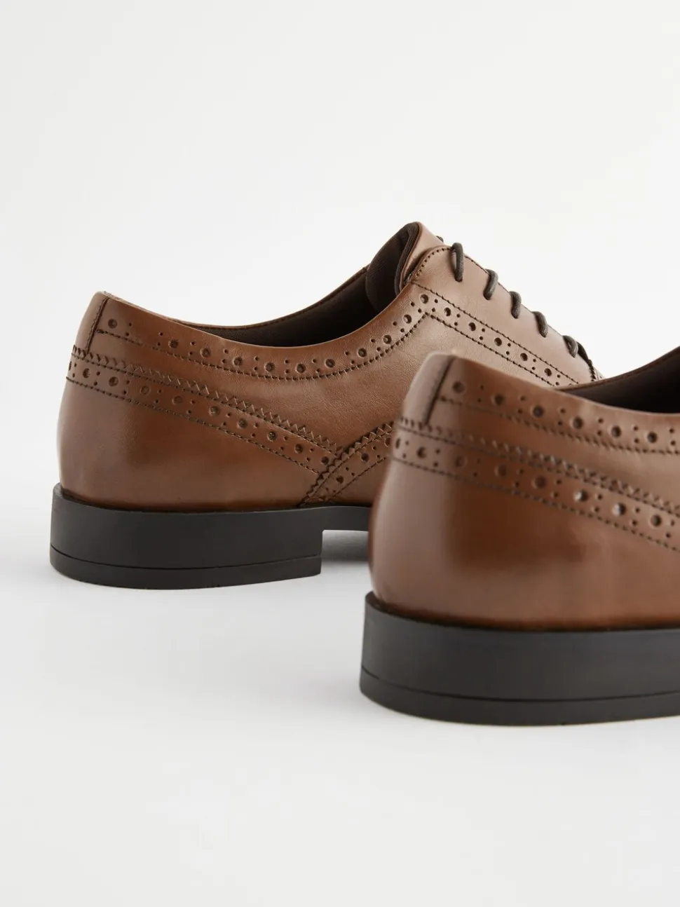 Lichtbruin - Wijde pasvorm - Leren Oxford brogues