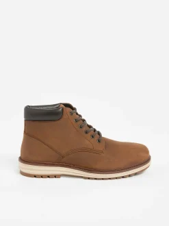 Lichtbruin/bruin - Leren hoge schoenen