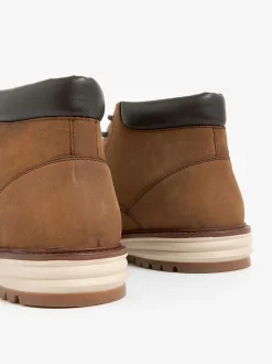 Lichtbruin/bruin - Leren hoge schoenen