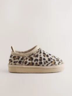 Lichtbruin/dierenprint - Shoot pantoffels