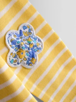 Lichtgeel - Jojo Maman Bébé - Bretons gestreepte top met eendzakje