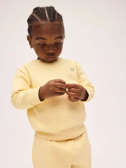 Lichtgeel - Plain Crew Neck Sweatshirt and Shorts Set (3mths-7yrs)