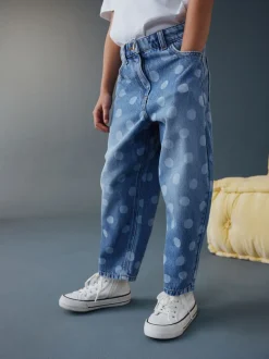 Lichtgewassen Stippen - Barrel jeans (3-16jaar)