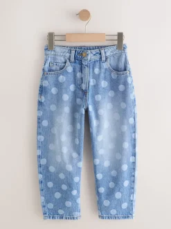 Lichtgewassen Stippen - Barrel jeans (3-16jaar)