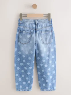 Lichtgewassen Stippen - Barrel jeans (3-16jaar)