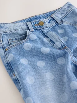 Lichtgewassen Stippen - Barrel jeans (3-16jaar)
