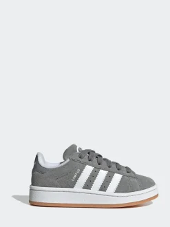 Lichtgrijs - Adidas Originals Campus 00kindersneakers met elastische veters