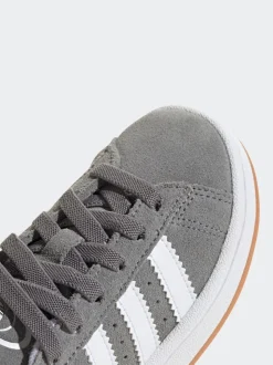 Lichtgrijs - Adidas Originals Campus 00kindersneakers met elastische veters