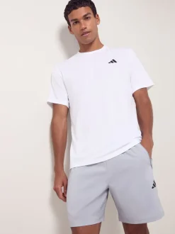 Lichtgrijs - adidas Train Essentials geweven trainingsshorts