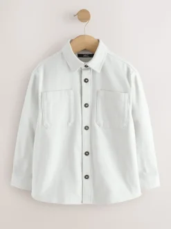 Lichtgrijs - Geborsteld overshirt (3-16jr)