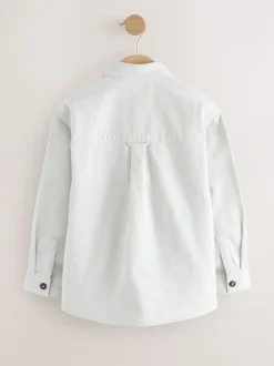 Lichtgrijs - Geborsteld overshirt (3-16jr)