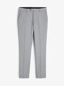 Lichtgrijs - Normale Pasvorm - Chique stretchy broek