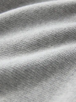 Lichtgrijs - Regular Fit 100% Cotton Premium Zip-Through Cardigan