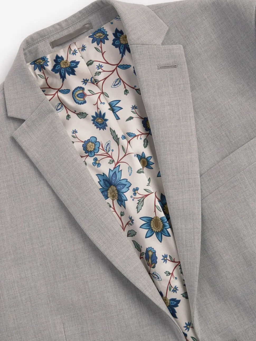 Lichtgrijs - Slim Fit - Meegevend stretchkostuumjasje