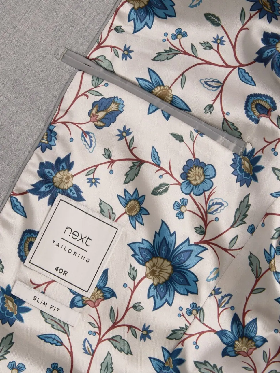 Lichtgrijs - Slim Fit - Meegevend stretchkostuumjasje