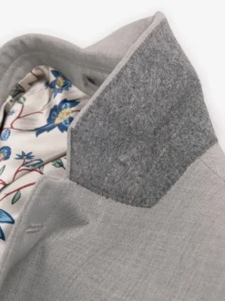 Lichtgrijs - Slim Fit - Meegevend stretchkostuumjasje