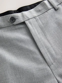 Lichtgrijs - Slimme broek met elastische tailleband en normale pasvorm