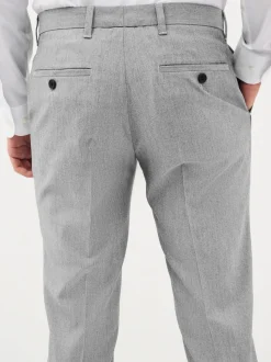Lichtgrijs - Strakke Pasvorm - Chique stretchy broek