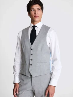 Lichtgrijs - Tailored - MOSS Stretch Suit Waistcoat
