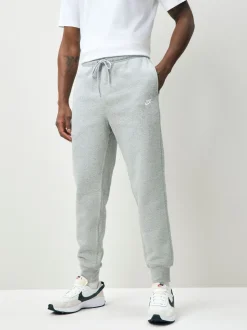 Lichtgrijs gemêleerd - Nike Club fleece joggingbroek