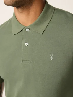 Lichtolijfgroen - Slim Fit - Piqué poloshirt met korte mouwen
