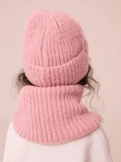 Lichtroze - Fluffy beanie-muts (1-16jr)