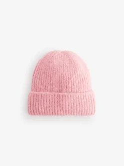 Lichtroze - Fluffy beanie-muts (1-16jr)