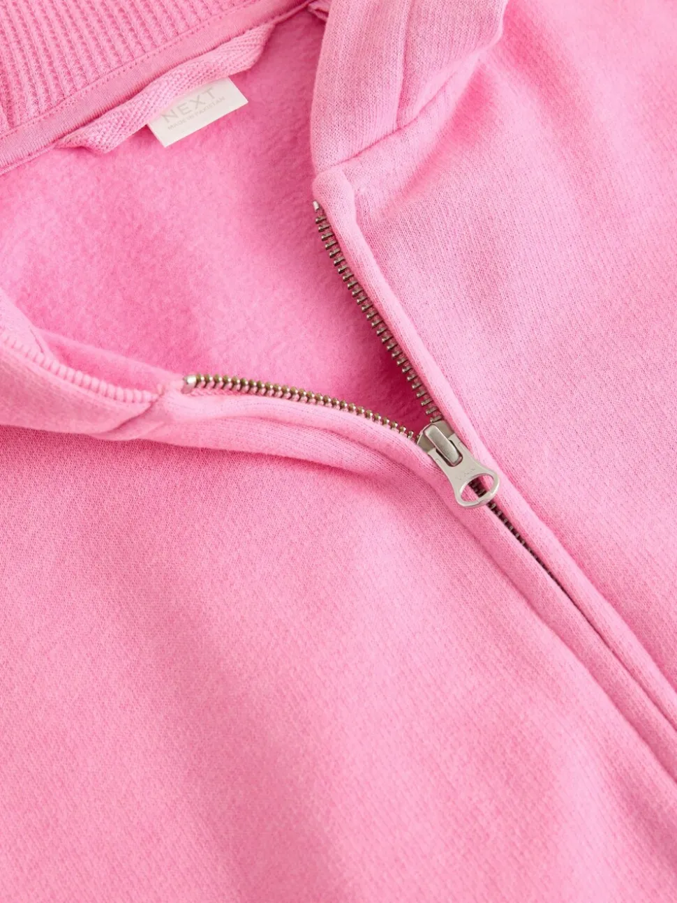 Lichtroze - Hoodie met doorlopende rits (3-16 jr)