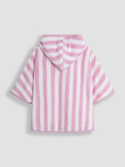 Lichtroze - JoJo Maman Bébé 100% katoenen handdoekponcho met vlindermotief