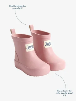 Lichtroze - JoJo Maman Bébé Print Cosy Short Wellies