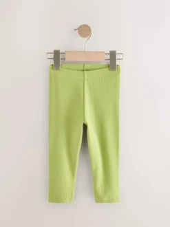 Lichtroze - Verpakking van 5 geribbelde Leggings (3mnd -7jr)