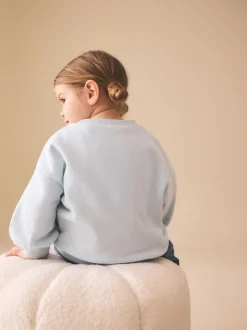 Light Blue Happy Moments - Sweatshirt met ronde hals (3 mnd-7 jr)