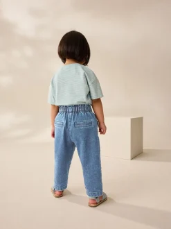 Light wash - Jeans met gestrikte taille (3 mnd-7 jr)