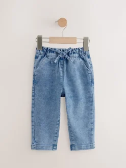 Light wash - Jeans met gestrikte taille (3 mnd-7 jr)