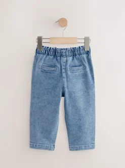 Light wash - Jeans met gestrikte taille (3 mnd-7 jr)