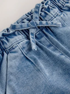 Light wash - Jeans met gestrikte taille (3 mnd-7 jr)