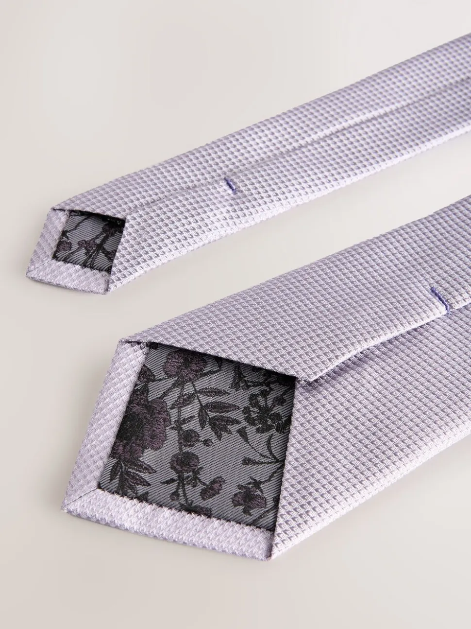 Lila - Set met textuurrijke stropdas en pochet