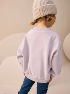 Lila Paarse Sister - Sweatshirt met ronde hals (3 mnd-7 jr)