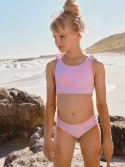 Lilac Purple Hibiscus Crinkle - Bikini (3-16 jr)