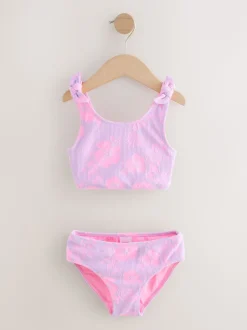 Lilac Purple Hibiscus Crinkle - Bikini (3-16 jr)
