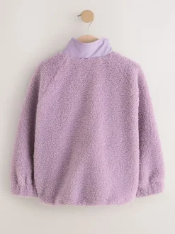 Lila-paars - Button Up Fleece Jacket (3-16yrs)