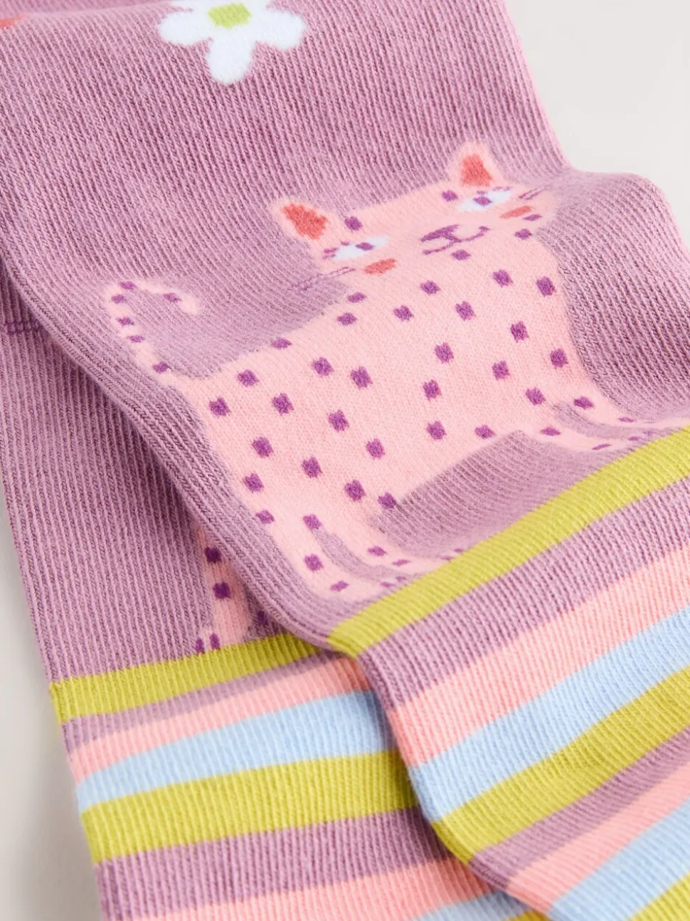 Lila-paars - Cotton Rich Stripe Character Tights