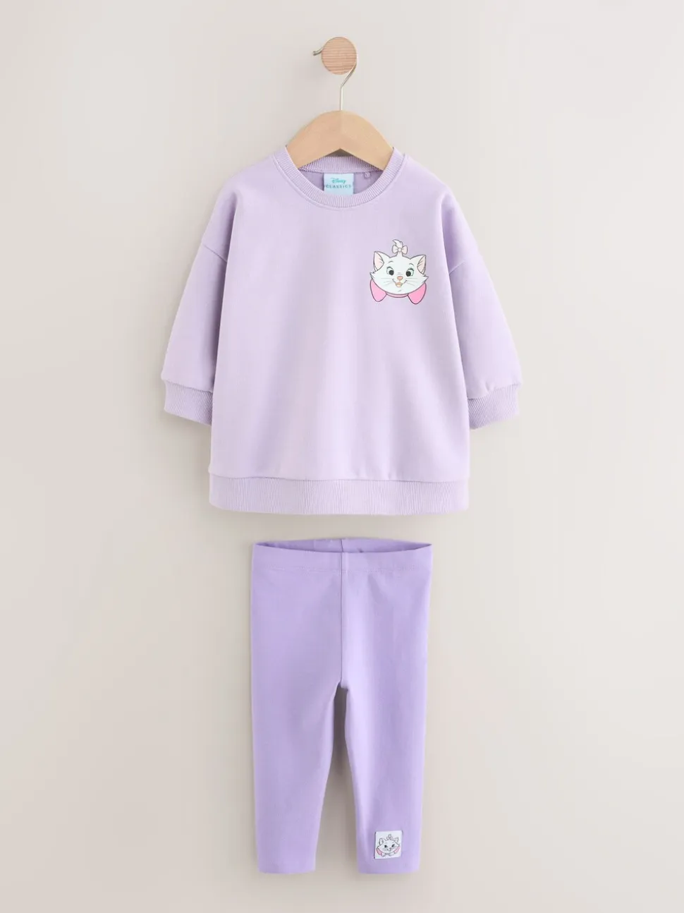 Lila-paars - Disney Aristocats sweatshirt en legging set (3mnd-7jr)