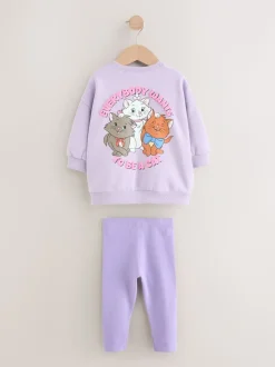 Lila-paars - Disney Aristocats sweatshirt en legging set (3mnd-7jr)