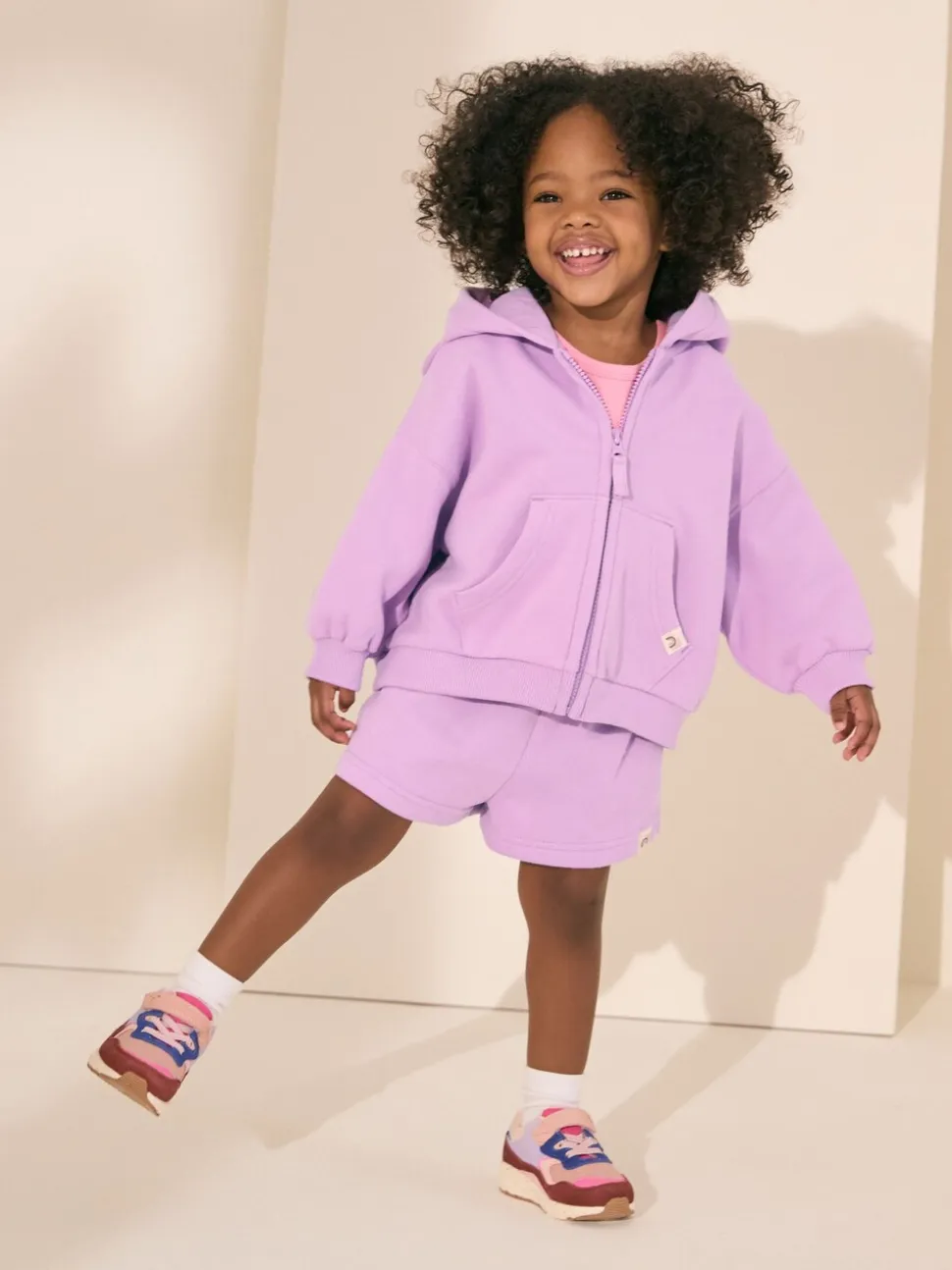 Lila-paars - Hoodie met ritssluiting (3 mnd-7 jr)