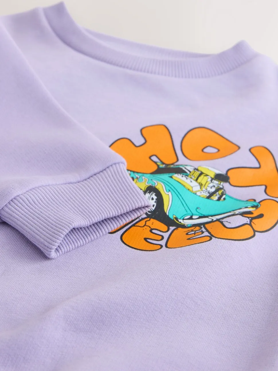 Lila-paars - Hot Wheels Crew Neck Sweatshirt (9mths-8yrs)